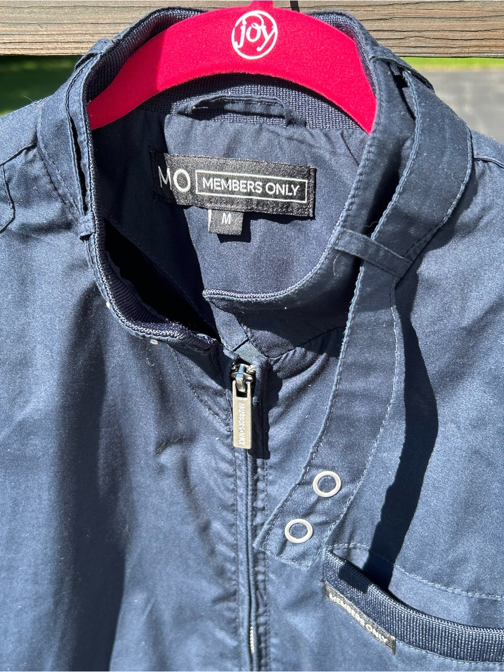 Members Only Navy Zip-Front Bomber Jacket - Picture 2 of 9